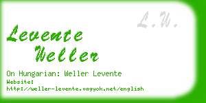 levente weller business card